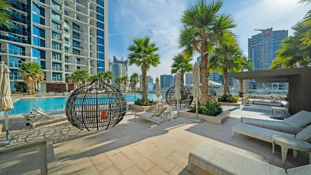 Lägenhet Cozy Studio Perfect For 4 At Damac Maison Prive Dubai