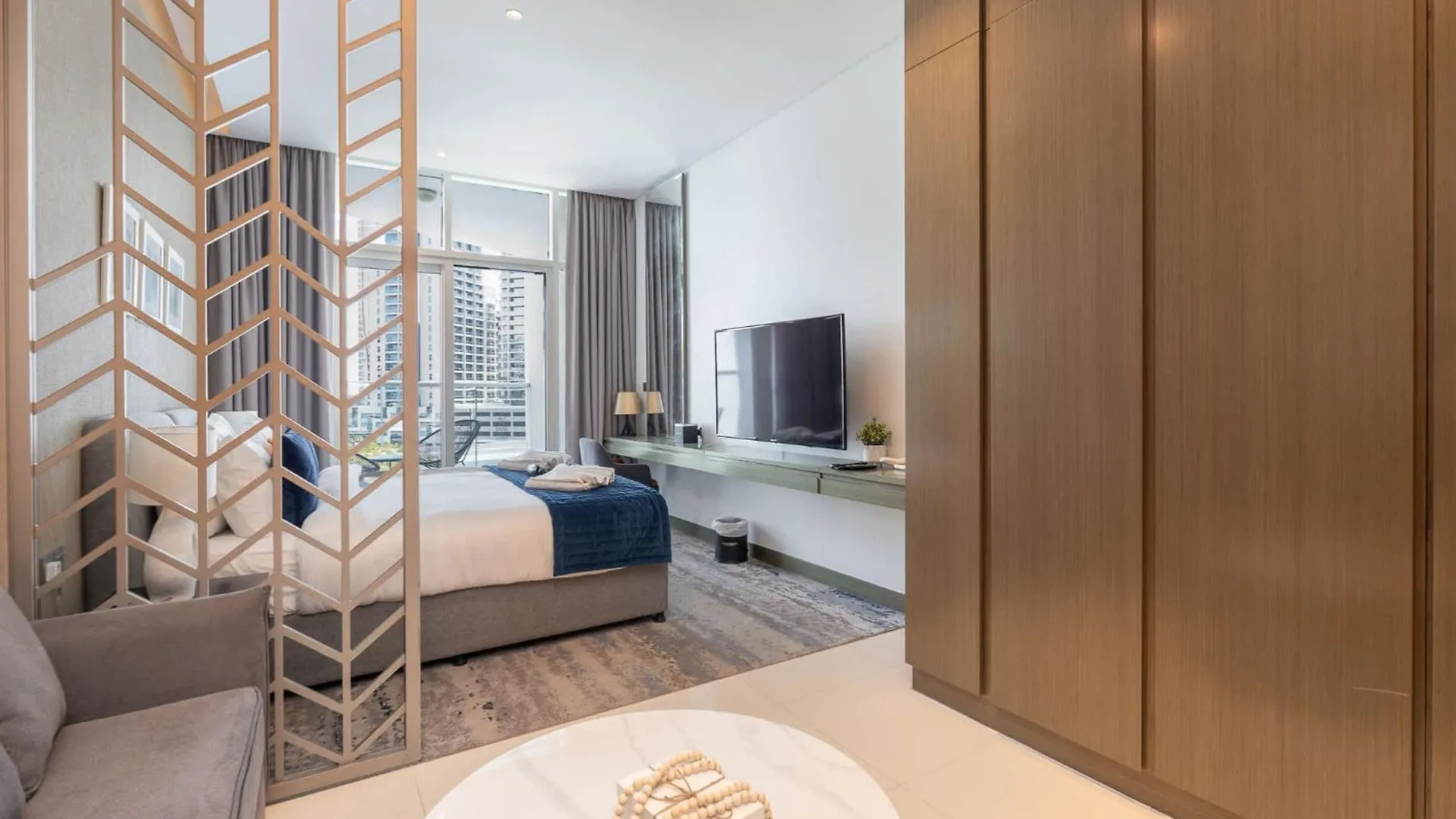 Cozy Studio Perfect For 4 At Damac Maison Prive Dubai Förenade Arabemiraten